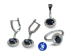 Oval Blue Sapphire Jewelleries-Ring ‘6