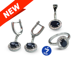 Oval Blue Sapphire Jewelleries-Ring ‘7