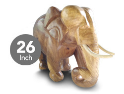 Wooden Elephant - 26 Inch