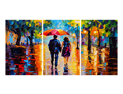 Lovely Couple Abstract Wall Art